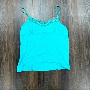 Tiffany Blue Lace Cami Tank Top, women’s size XL, old navy